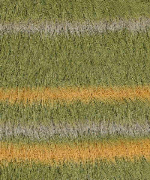 XTA095 Stripe Soft Hairy Beanie (KHAKI)