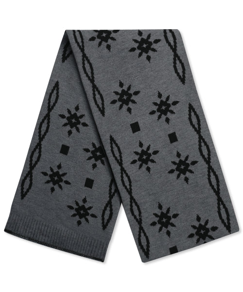 XTA096 Ethnic Two-Tone Reversible Muffler (BLACK/CHARCOAL)