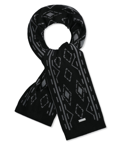 XTA096 Ethnic Two-Tone Reversible Muffler (BLACK/CHARCOAL)