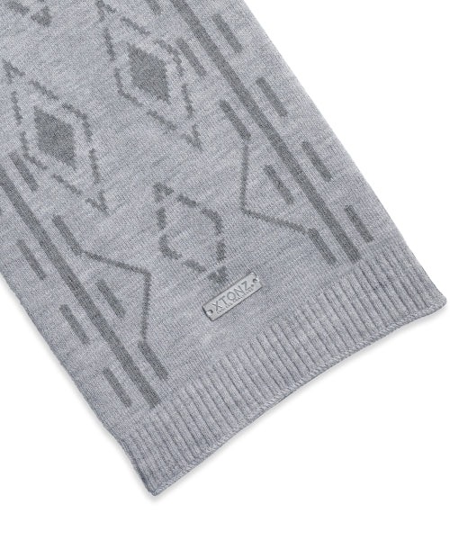 XTA096 Ethnic Two-Tone Reversible Muffler (LIGHT GRAY/GRAY)