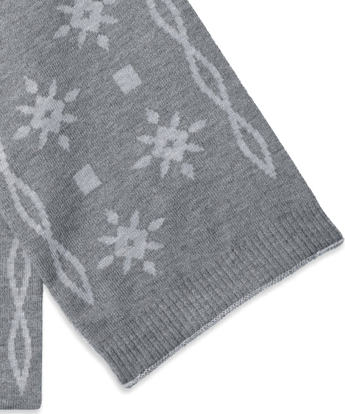 XTA096 Ethnic Two-Tone Reversible Muffler (LIGHT GRAY/GRAY)