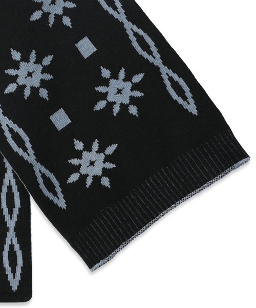 XTA096 Ethnic Two-Tone Reversible Muffler (BLUE/BLACK)