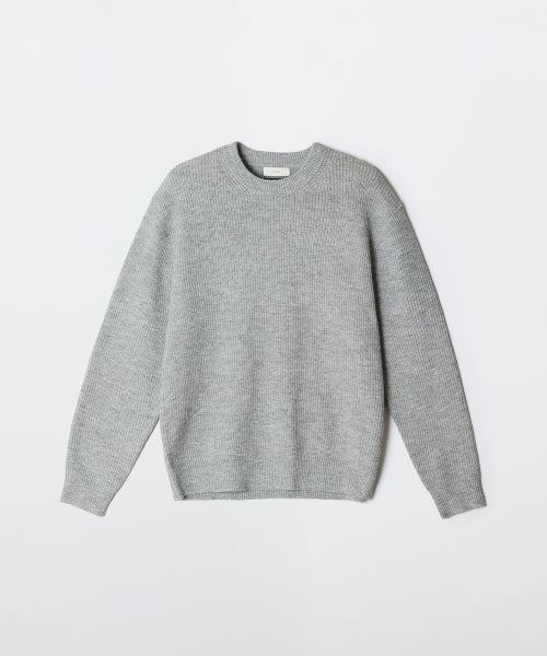 [SPAO x OURSELVES] 라운드넥 패치 스웨터(GRAY)_SPKWF4TU01