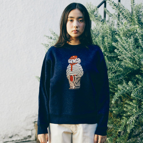 Classic Animal Knit (Navy)