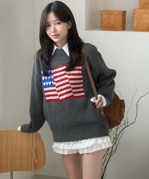 Flag knit (Charcoal)