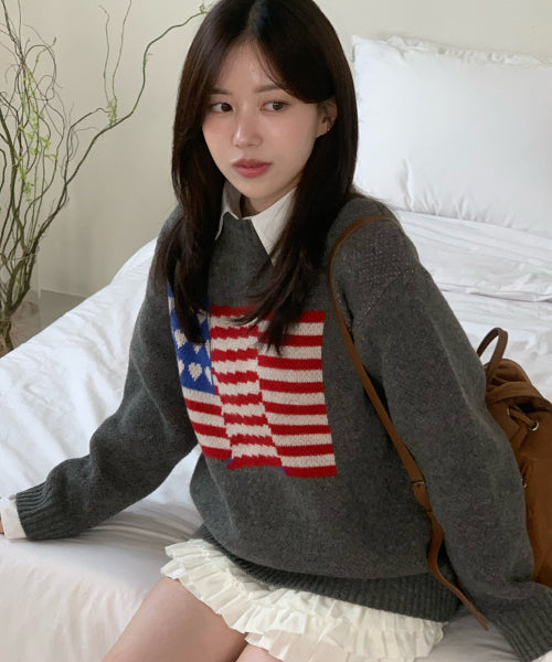 Flag knit (Charcoal)