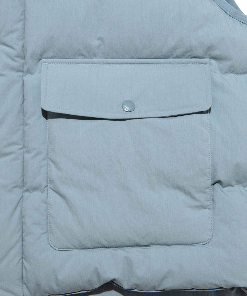 Utility Pocket Padded Vest Light Blue