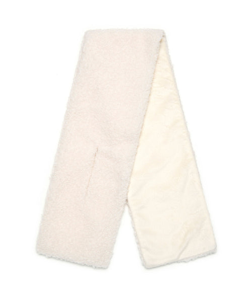 fleece pocket muffler ivory