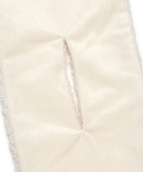 fleece pocket muffler ivory