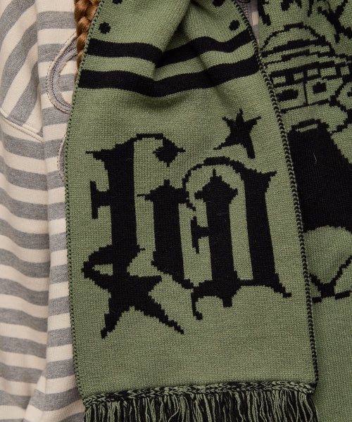 Reversible Alien Knit Muffler MINT