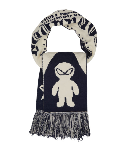 Reversible Alien Knit Muffler NAVY