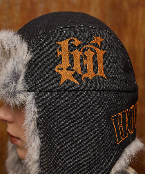 HD Fur Trooper Hat DENIM BLACK