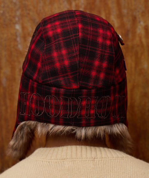 HD Fur Trooper Hat CHECK RED