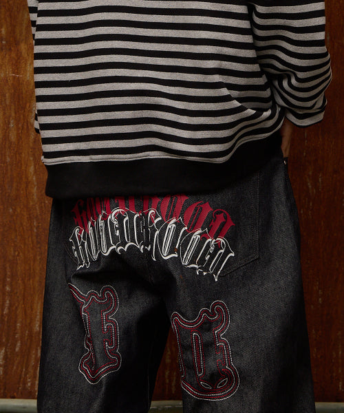 HD Multi Logo Denim Pants INDIGO BLUE
