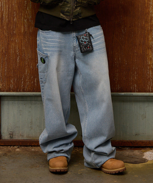 NO STRESS Big Pocket Denim Pants LIGHT BLUE