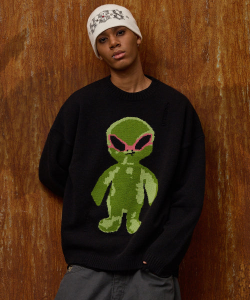 Alien Damage Knit BLACK