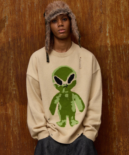 Alien Damage Knit IVORY