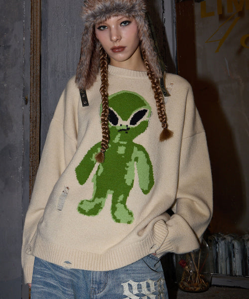 Alien Damage Knit IVORY
