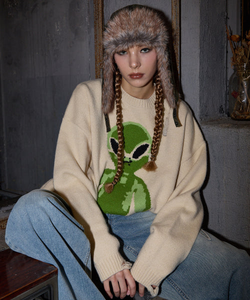 Alien Damage Knit IVORY