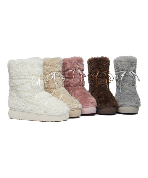 CURLY FUR BOOTS MIDDLE - 5 colors