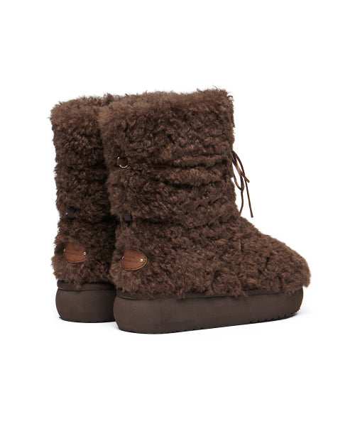 CURLY FUR BOOTS MIDDLE - 5 colors