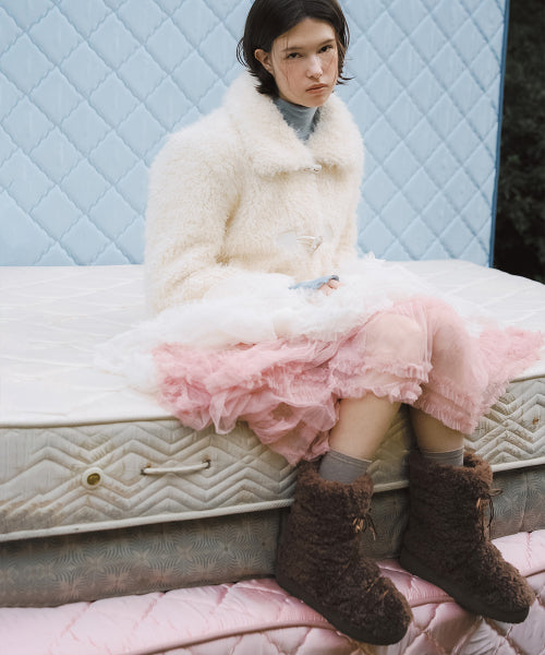 CURLY FUR BOOTS MIDDLE - 5 colors