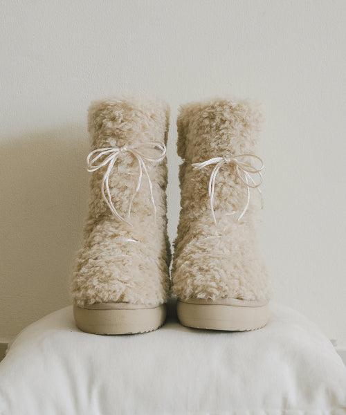 CURLY FUR BOOTS MIDDLE - 5 colors