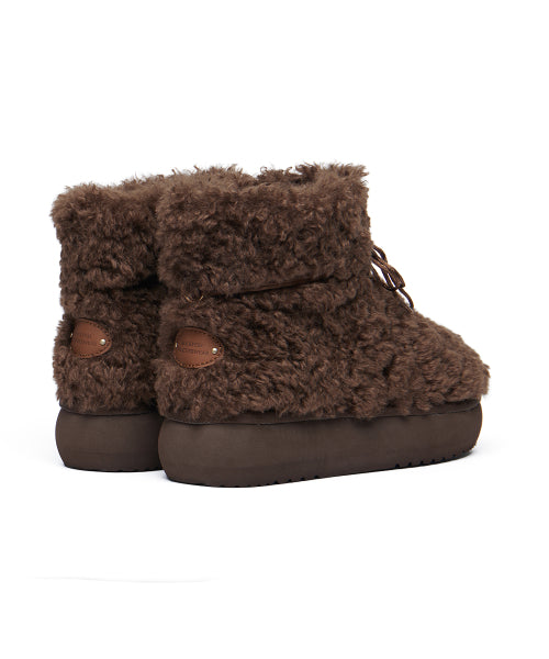 CURLY FUR BOOTS SHORT - 5 colors