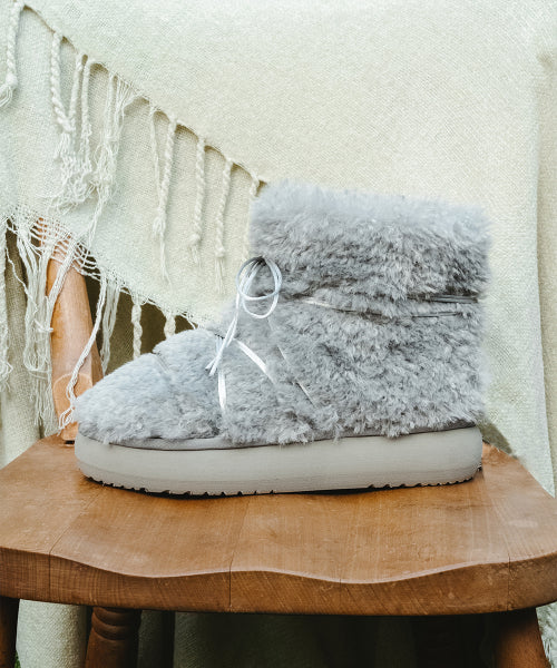 CURLY FUR BOOTS SHORT - 5 colors