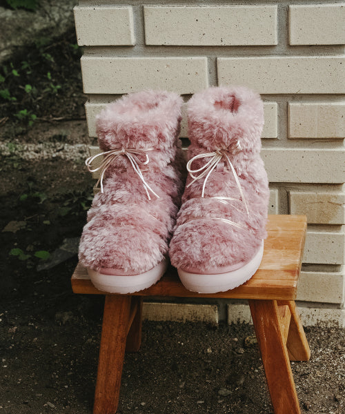 CURLY FUR BOOTS SHORT - 5 colors