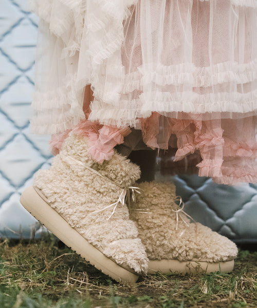 CURLY FUR BOOTS SHORT - 5 colors