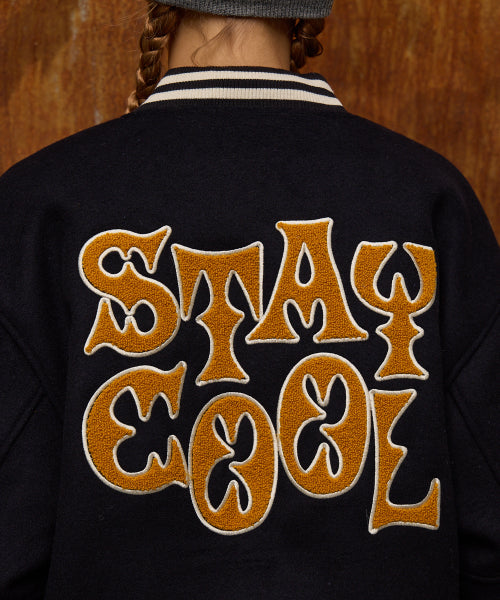 STAY COOL Varsity Jacket NAVY