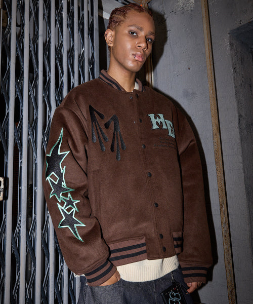 STAY COOL Varsity Jacket BROWN