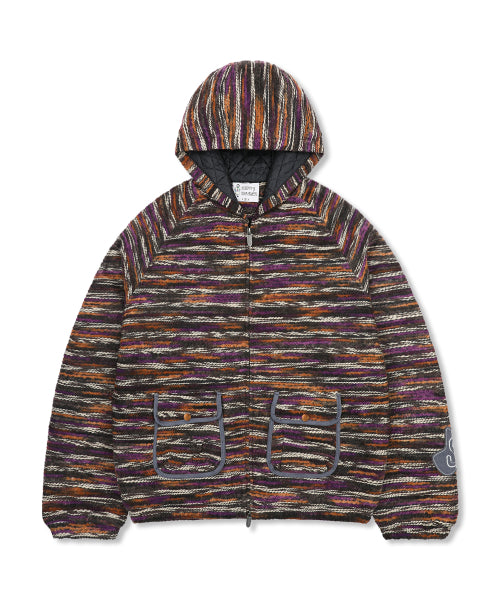 WXJ030 Italy Padded Hooded Zip-Up (PURPLE)