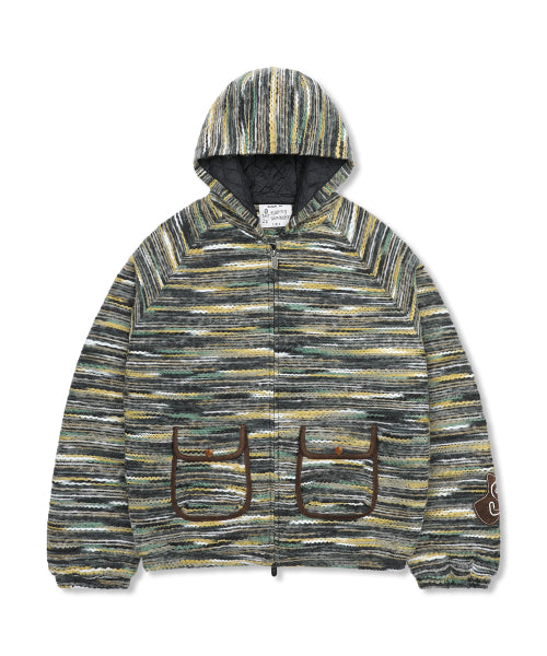 WXJ030 Italy Padded Hooded Zip-Up (KHAKI)