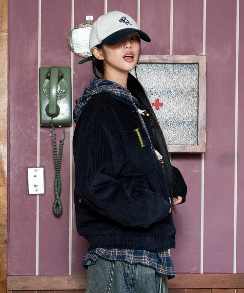 WXJ024 Pocapoca Corduroy Soft Jacket (NAVY)