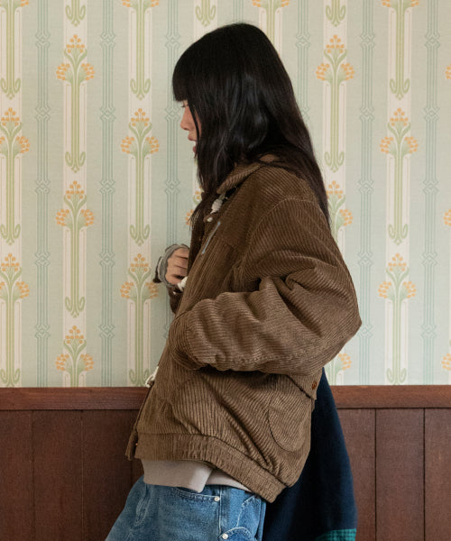 WXJ024 Pocapoca Corduroy Soft Jacket (BROWN)