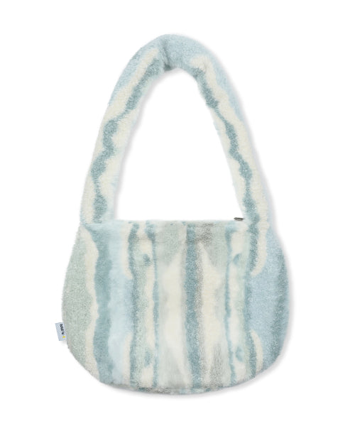 WXAC022 Mokomoko Yuki Fleece Cross Bag (MINT/GRAY)