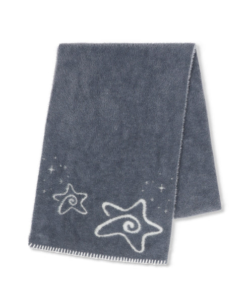 WXAC023 Hirahira Yukimoto Mohair Scarf (GRAY)