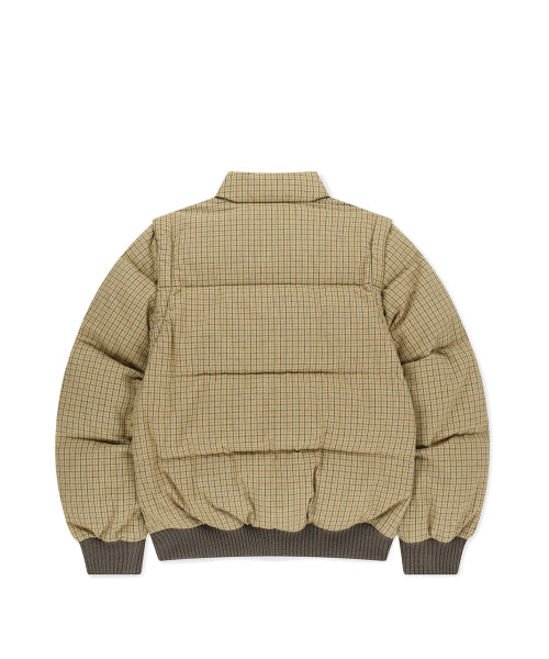 Flannel 2Way Down Jacket Yellow