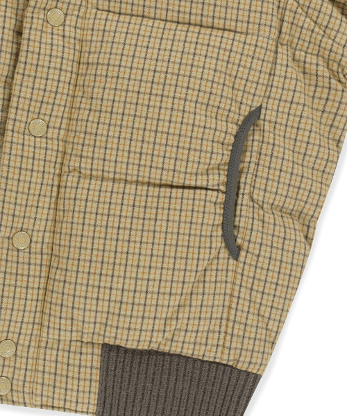 Flannel 2Way Down Jacket Yellow