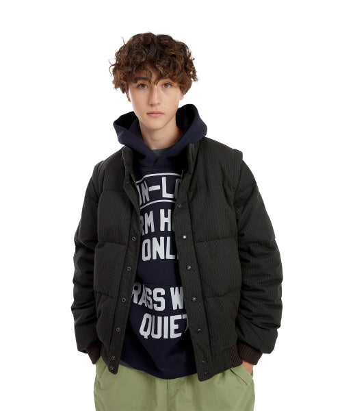 Flannel 2Way Down Jacket Yellow