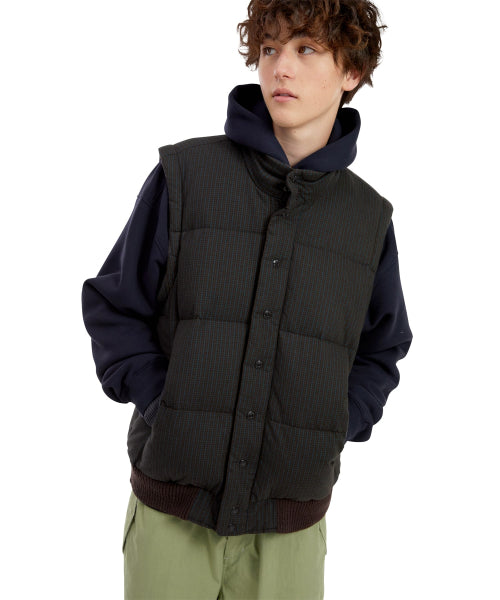 Flannel 2Way Down Jacket Yellow