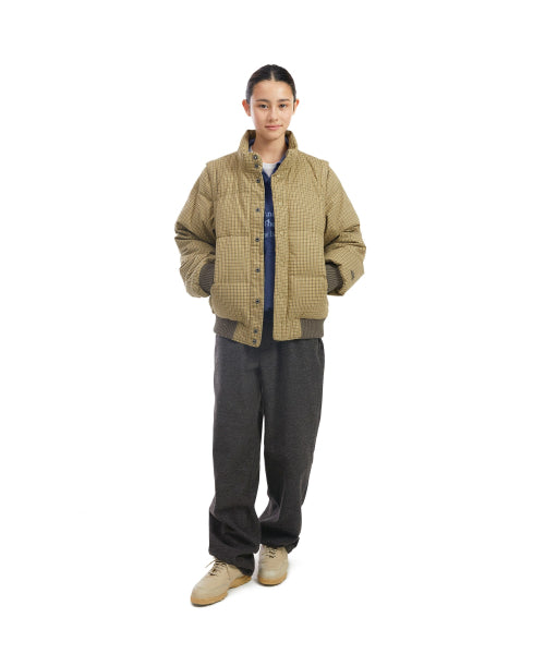 Flannel 2Way Down Jacket Yellow