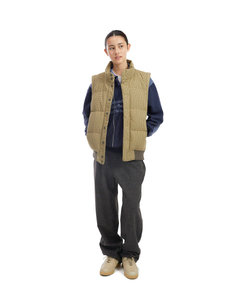 Flannel 2Way Down Jacket Yellow