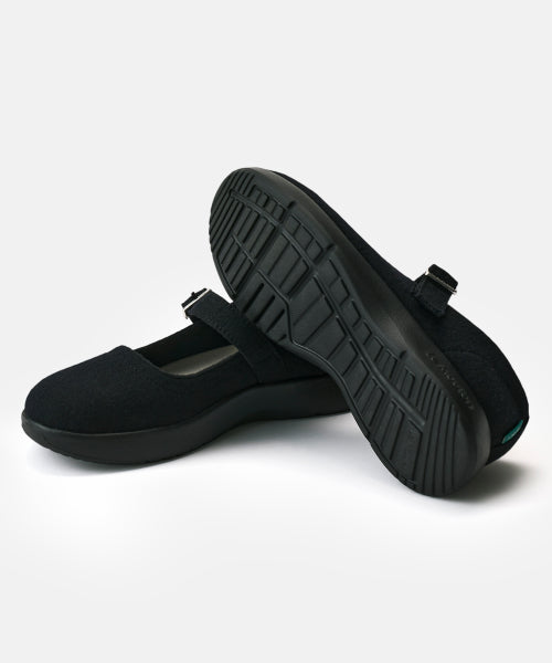 Let's go easy-to-wear Meri-Jane sneakers black (black outsole)