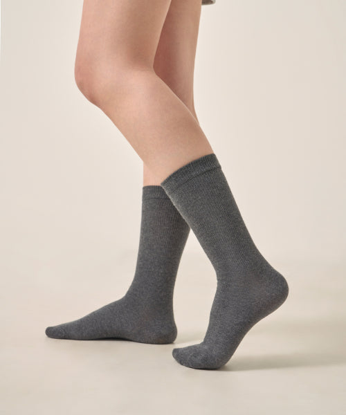 W Basic Heating Crew Socks (2 colors)