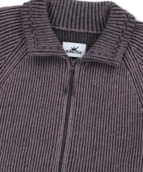 Hover Knit Polo Purple