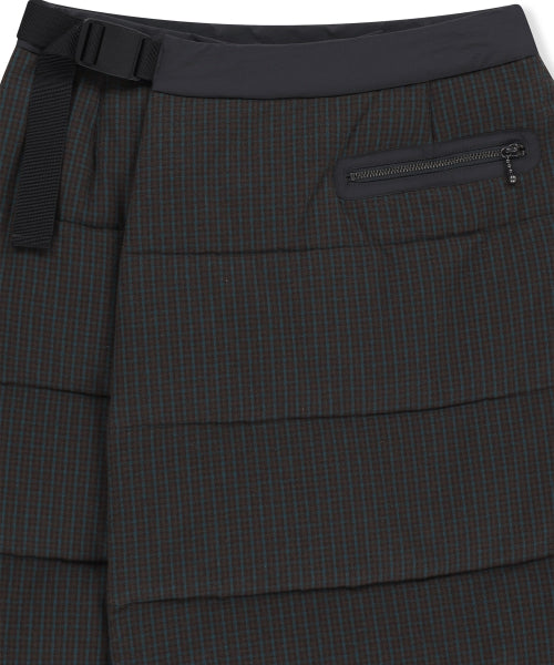 Flannel Insulated Lap Skirt Brown