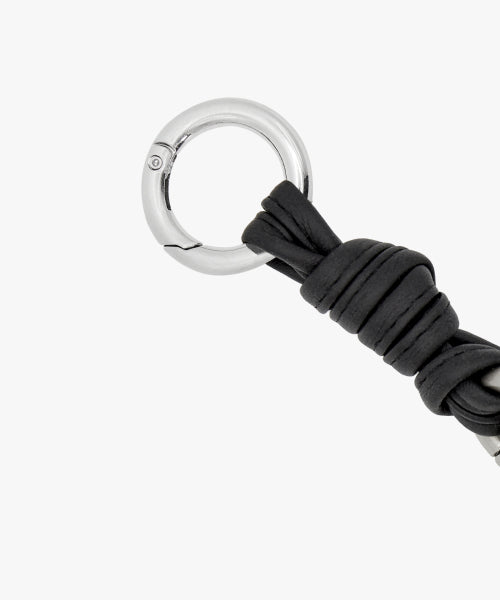 Heart photo. Charm key ring. - Black